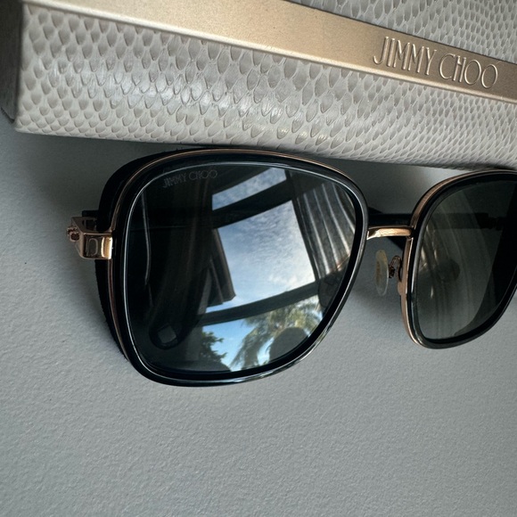 JIMMY CHOO "ELVA" unisex 54 mm rectangular frame sunglasses AUTHENTIC - Picture 9 of 15